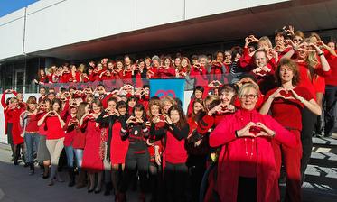 ESC Staff goes red for women